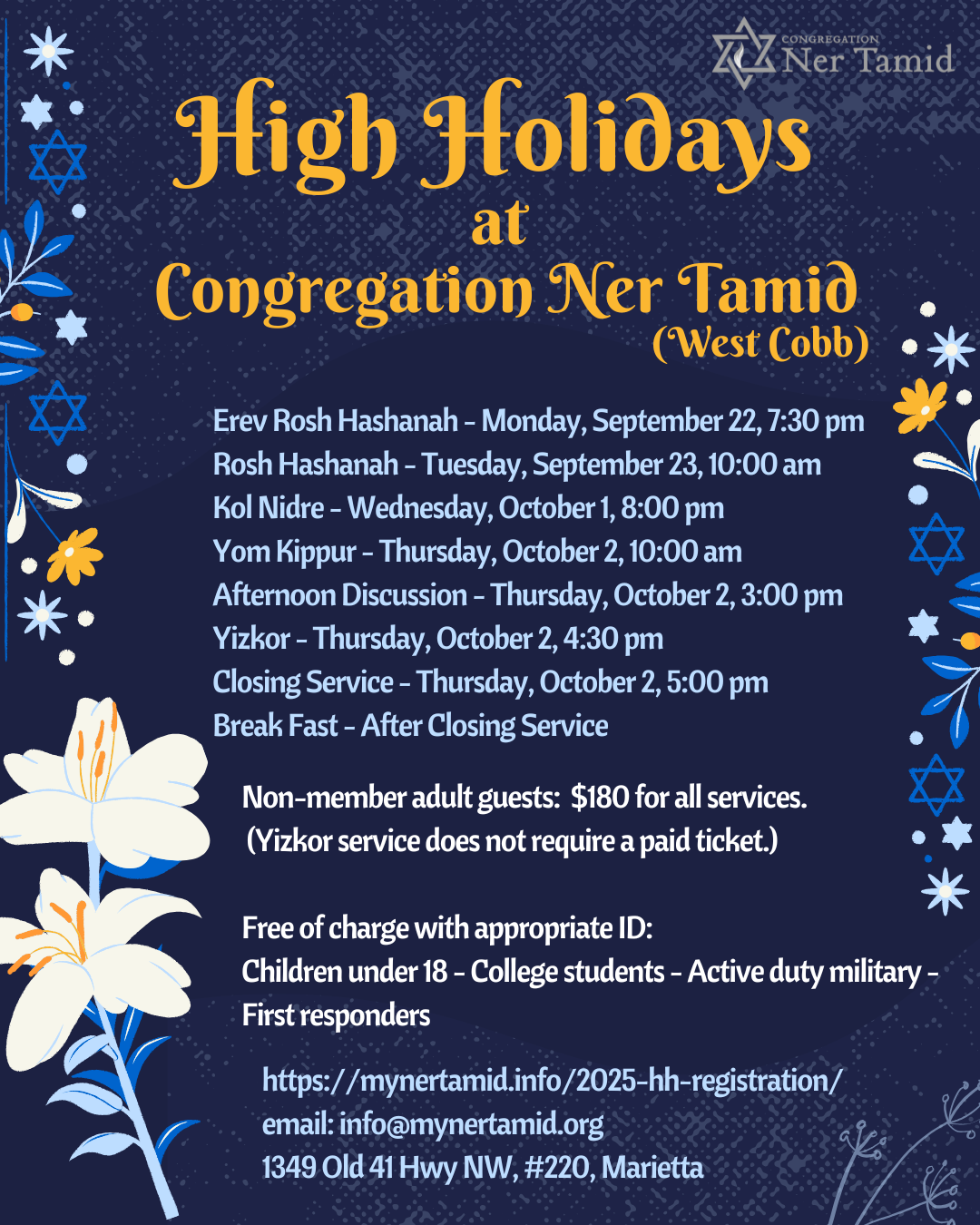 CNT-2025 High Holidays